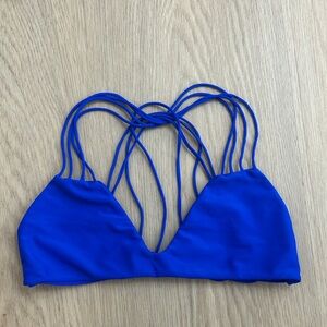 Mikoh Royal Blue Strappy Triangle Bikini Top